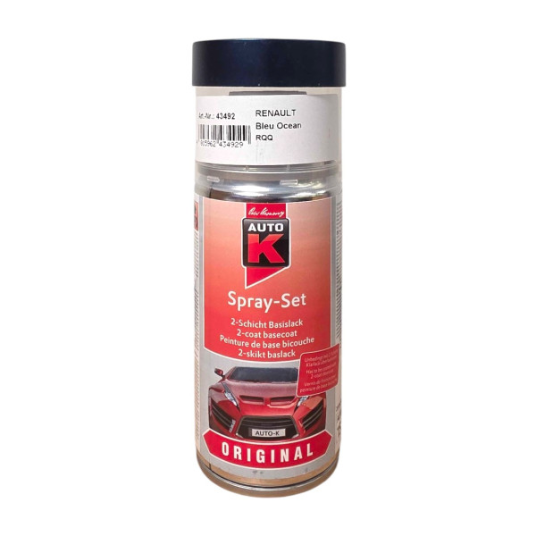 photo - Bombe de peinture pour carrosserie - Renault - RQQ Bleu océan - 150 ml - Auto K