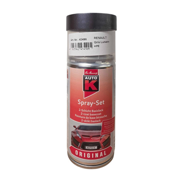 photo - Bombe de peinture pour carrosserie - Renault - KPE Gris lunaire - 150 ml - Auto K