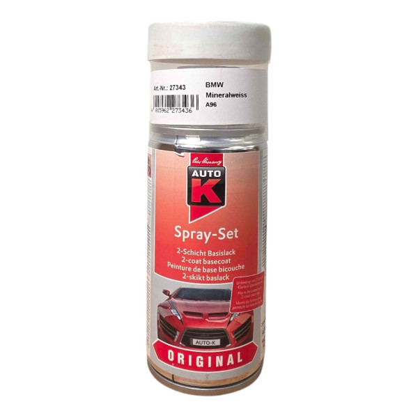 photo - Bombe de peinture pour carrosserie - BMW - A96 Mineralweiss - 150 ml - Auto K