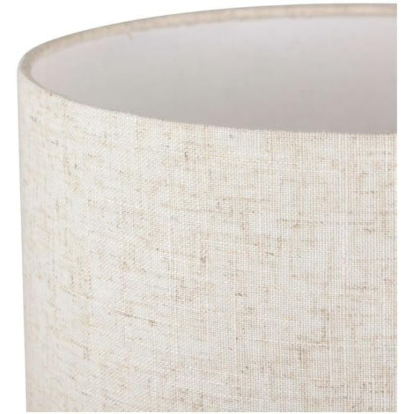 Lampe à poser - Métal et lin - Beige et doré - 45x24 cm - Déco