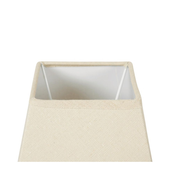 Abat-jour - Carré - Beige - Pour lampe - Base 14 cm - Culot E14