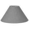 photo - Abat-jour - Rond - Gris clair - Pour lampe - Base 30 cm - Culot E27 avec réducteur