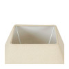 Abat-jour - Carré - Beige - Pour lampe - Base 27 cm - Culot E27 avec réducteur