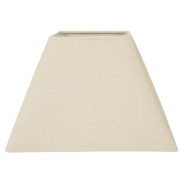 photo - Abat-jour - Carré - Beige - Pour lampe - Base 27 cm - Culot E27 avec réducteur