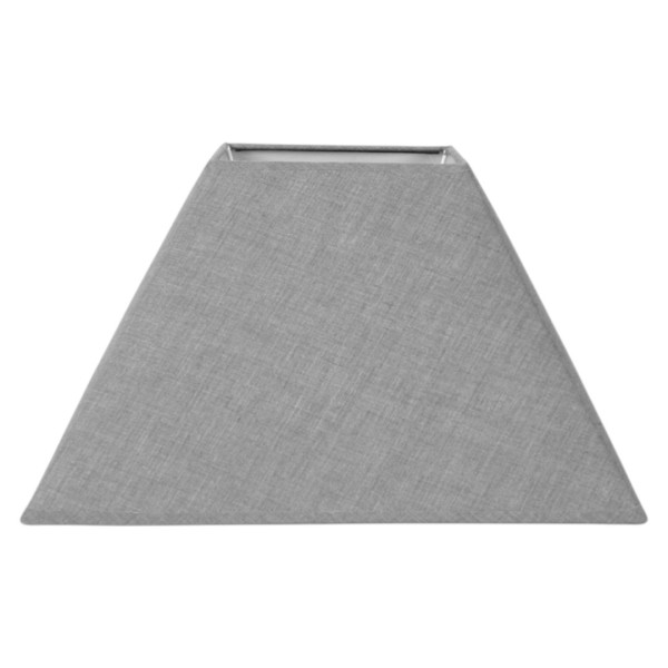 photo - Abat-jour - Carré - Gris clair - Pour lampe - Base 32,5 cm - Culot E27 avec réducteur