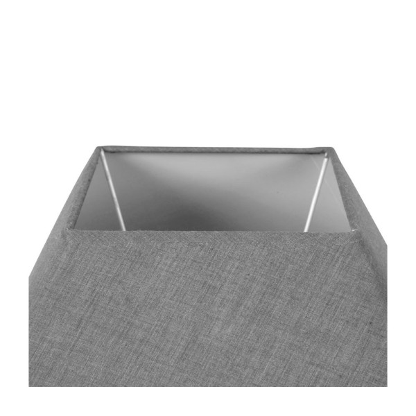 Abat-jour - Carré - Gris clair - Pour lampe - Base 32,5 cm - Culot E27 avec réducteur