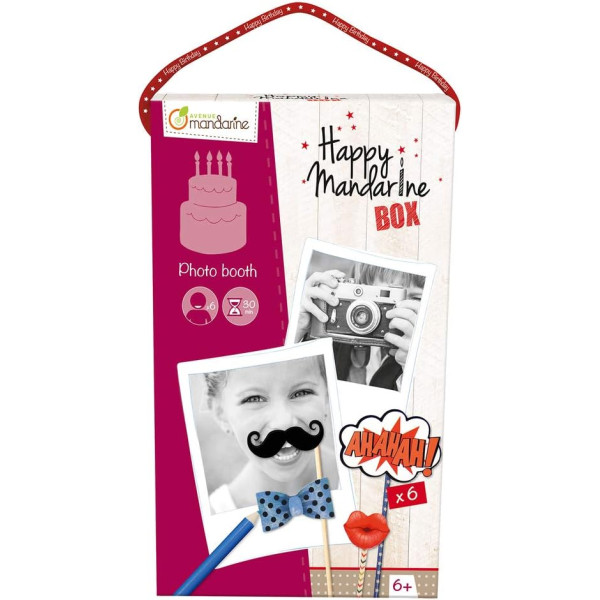 photo - Pack anniversaire - Pour 6 Enfants - Photo booth - Invitation - Stickers - Accessoire