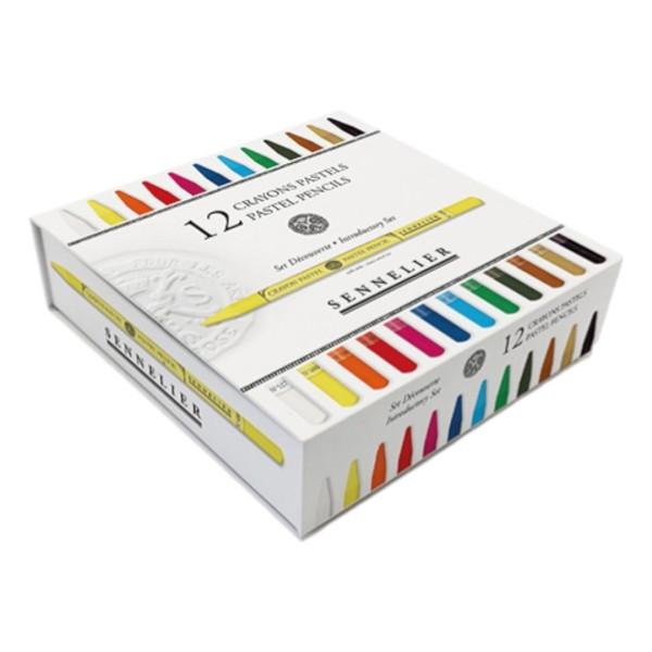 photo - Boite de 12 crayons pastel - Set découverte - Dessin - Beaux-arts - Sennelier
