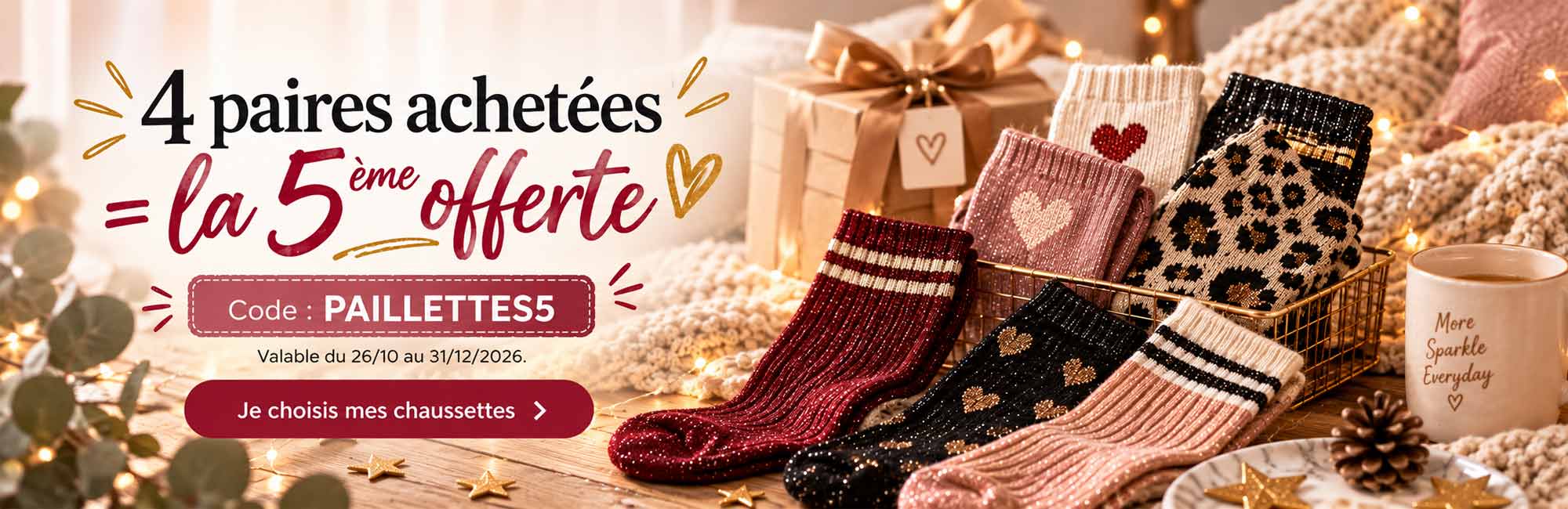 Offre chaussettes à paillettes