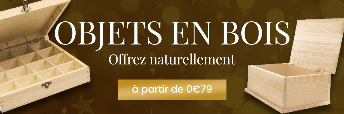 objet en bois à decorer cadeau