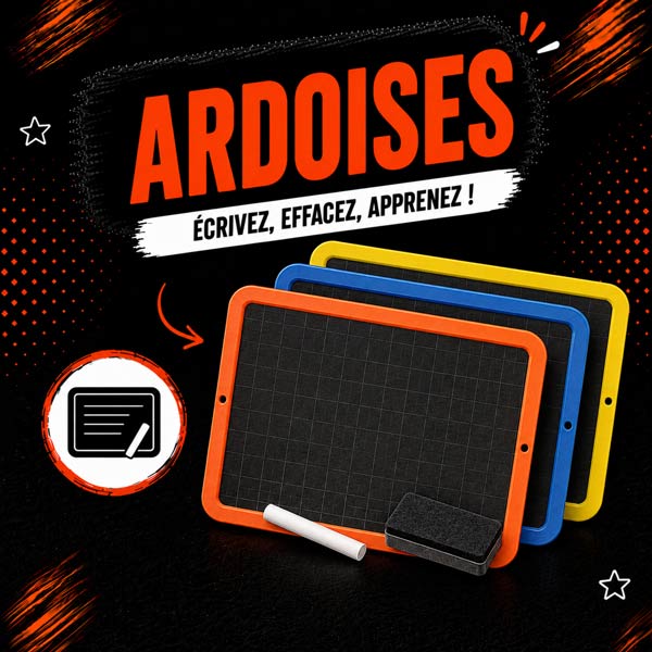 ardoise effaçable fourniture scolaire pas cher