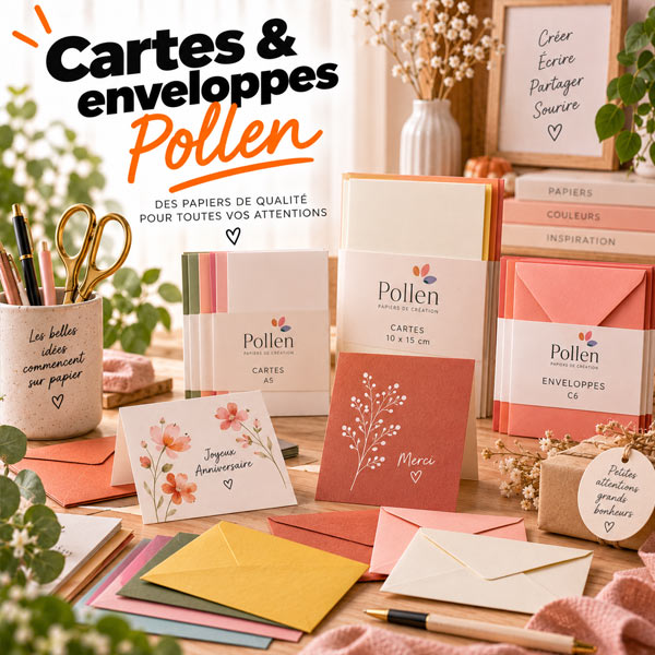 Cartes et enveloppes Pollen