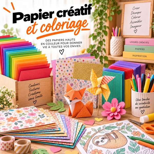 Papiers créatifs et coloriage