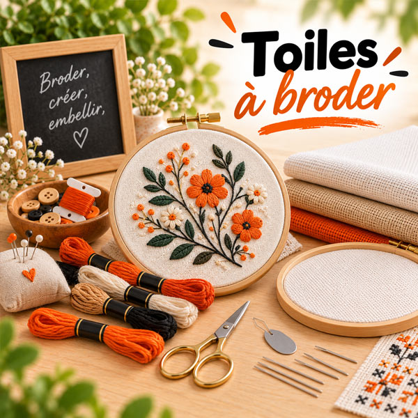 Toiles à broder