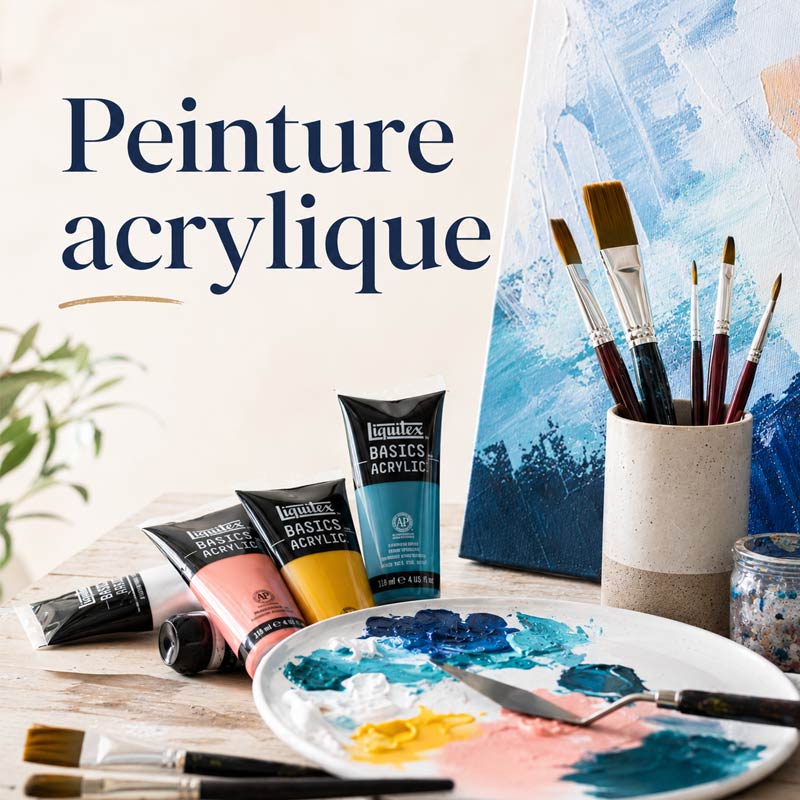 Matériel et tubes de peinture acrylique pour la rentrée Beaux-Arts