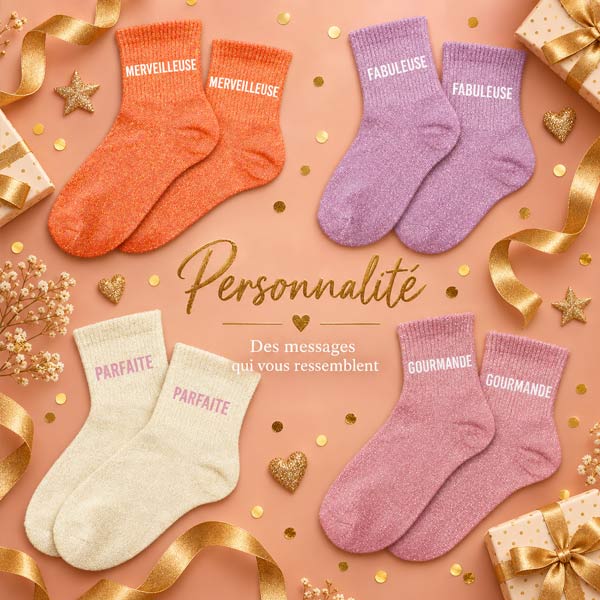 Chaussettes à paillettes personnalité